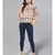Multi Color Damask Print Top