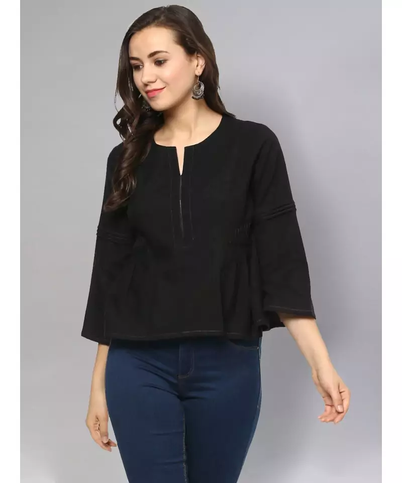 Black Solid Top