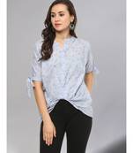Sky Blue Printed Top