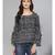 Grey & Black Printed Top