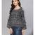 Grey & Black Printed Top