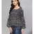 Grey & Black Printed Top