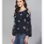 Navy Blue Printed Top