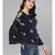 Navy Blue Printed Top