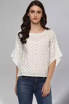 Printed White Top