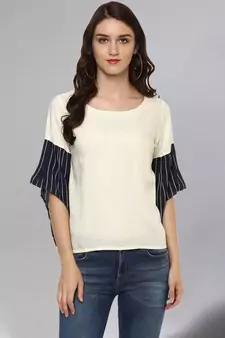 Solid Off White Top