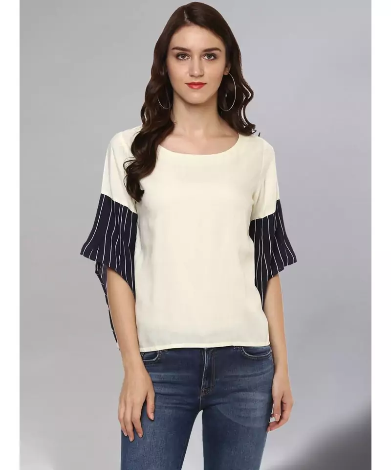 Solid Off White Top