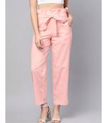 Baby Pink Solid Trousers