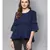 Navy Blue Flared Top