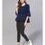 Navy Blue Flared Top