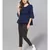 Navy Blue Flared Top