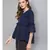 Navy Blue Flared Top