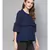 Navy Blue Flared Top