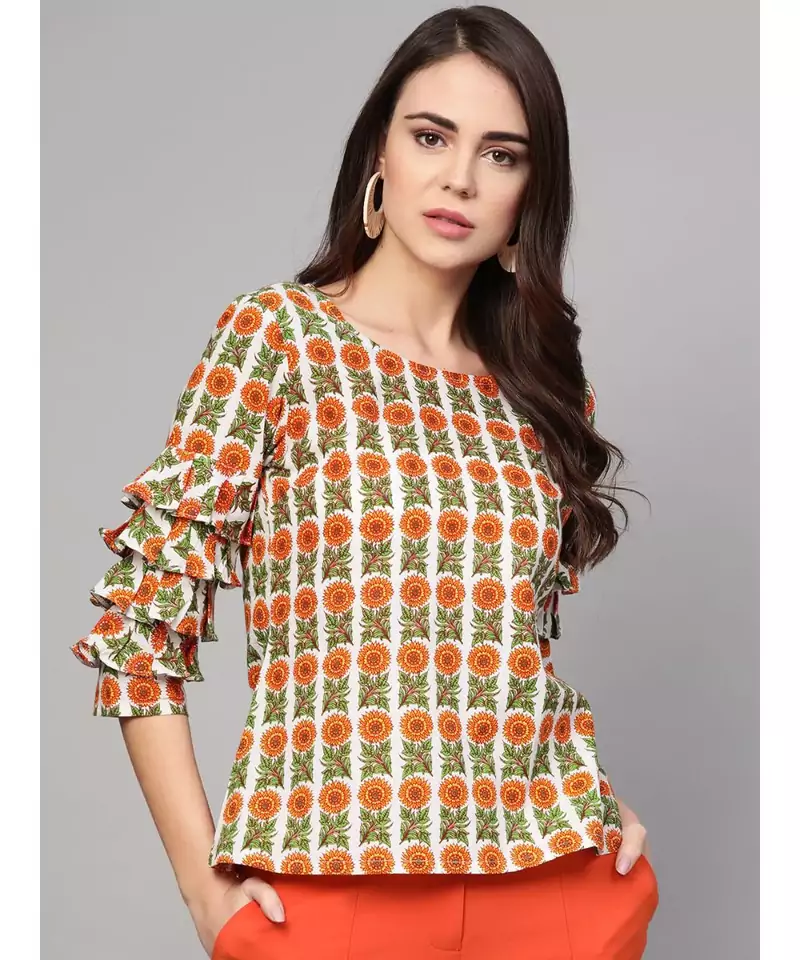 Flower Print Top