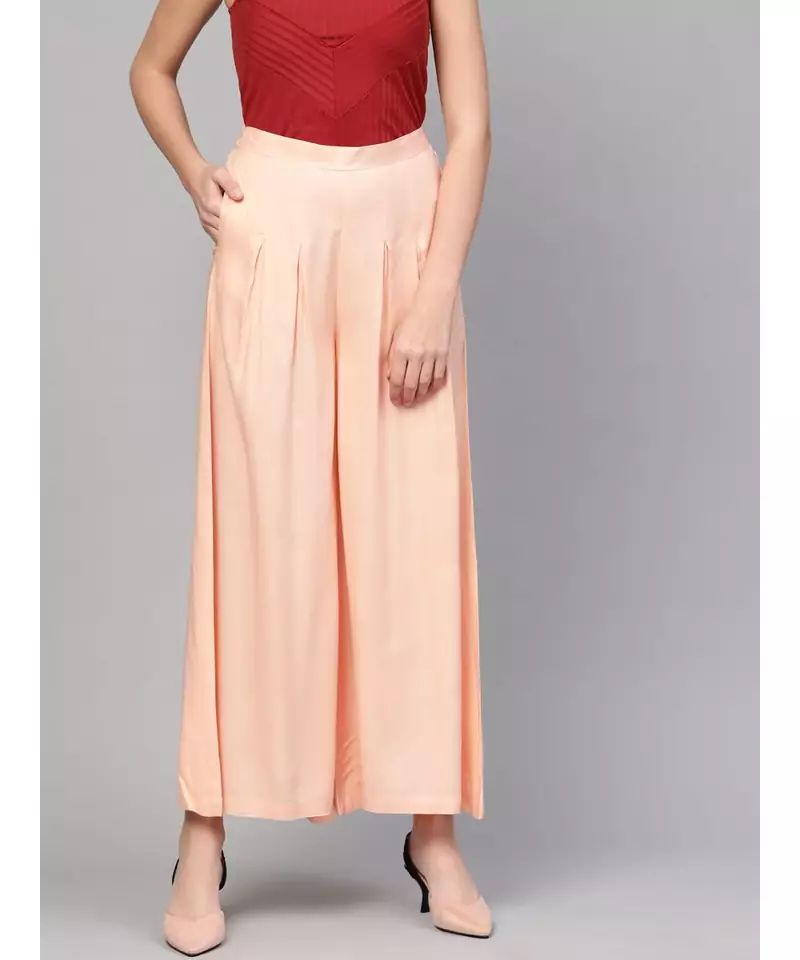 Cantaloupe Box Pleated Palazzos