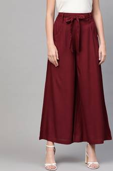Maroon Waistband Palazzo