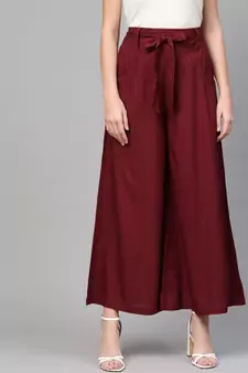 Maroon Waistband Palazzo