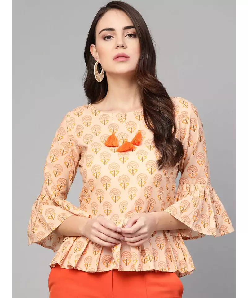 Yellow Printed Top