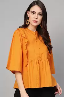 Solid Mustard Top