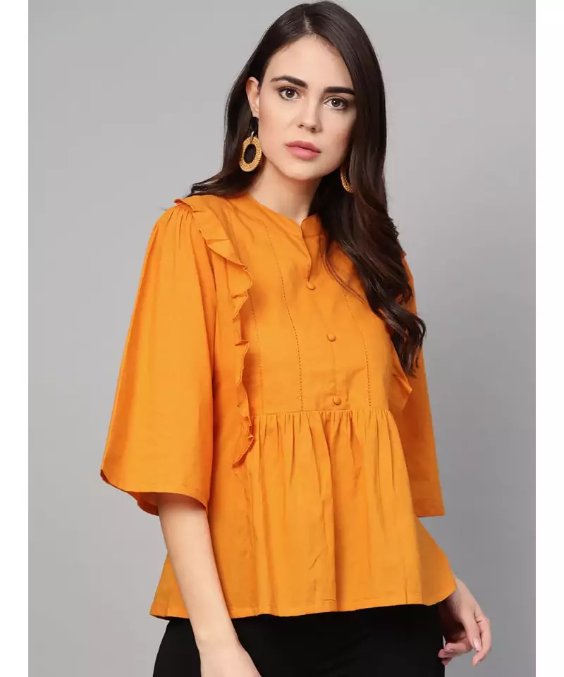 Solid Mustard Top