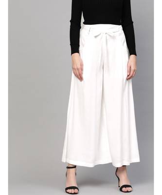 White Waistband Palazzo 1