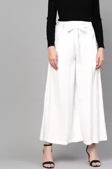 White Waistband Palazzo