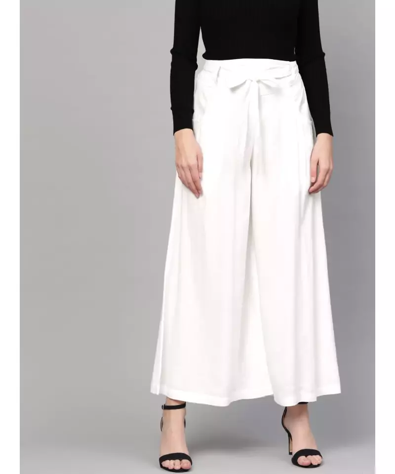 White Waistband Palazzo