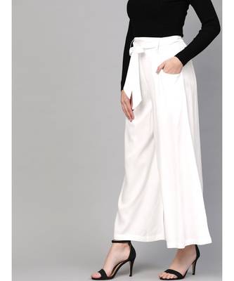 White Waistband Palazzo 2