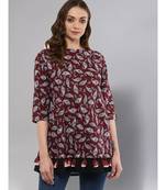 Maroon Umbrella Cut Tunic