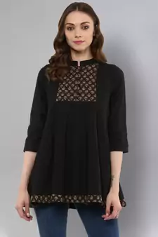 Black Anarkali Tunic
