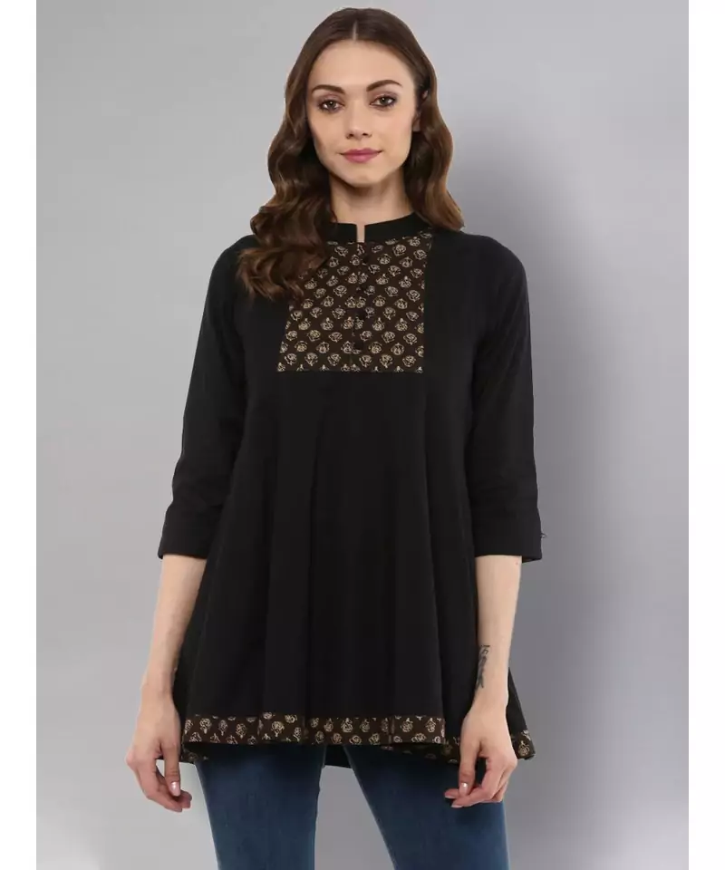 Black Anarkali Tunic