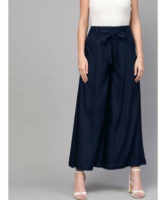Navy Blue Waistband Palazzo 1