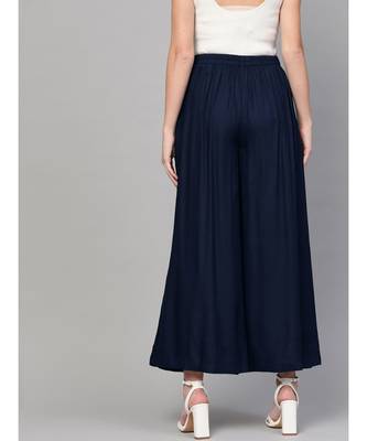 Navy Blue Waistband Palazzo 3