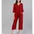 Maroon V-neck Jumpsuit