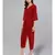 Maroon V-neck Jumpsuit