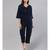 Navy Blue V-neck Jumpsuit