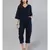 Navy Blue V-neck Jumpsuit