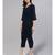 Navy Blue V-neck Jumpsuit
