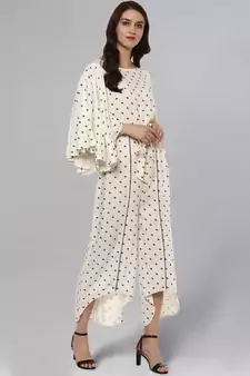 Cream Printed Jumpsuit