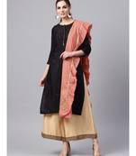 Salmon Solid Dupatta