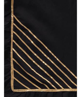 Black Solid Dupatta 2