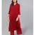 Maroon Knotted A-line Kurta With Palazzo Pants