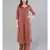 Rose Gold Straight Solid Kurta With Palazzo Pants