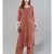 Rose Gold Straight Solid Kurta With Palazzo Pants