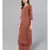 Rose Gold Straight Solid Kurta With Palazzo Pants