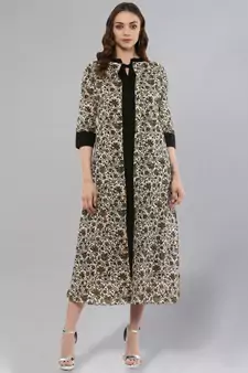 Kurta With Printed Layered Upper