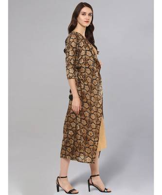 Solid Kurta With Printed Jacket 5