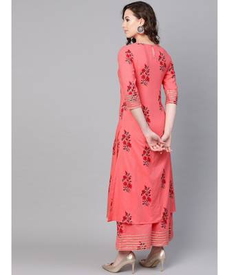 Coral Printed Cotton Kurta Set 5