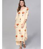 Floral Print Kurta With Palazzo Pants