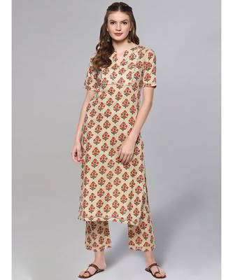 Sage Green Printed Kurta Set 1